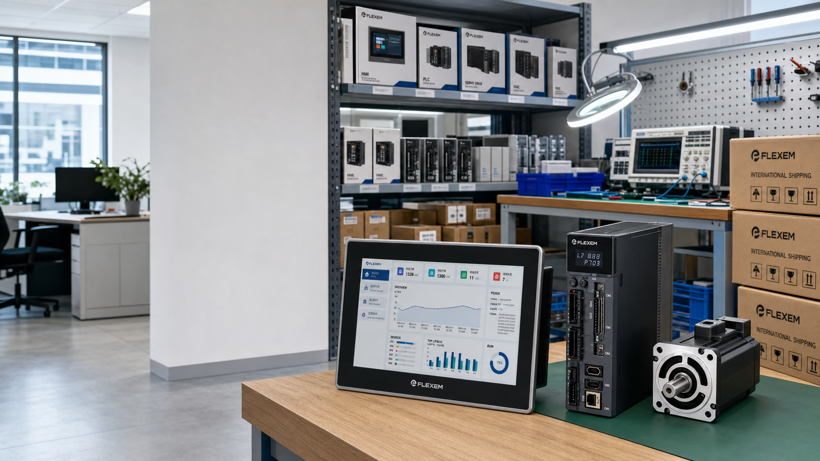 Industrial automation supplier workspace visual